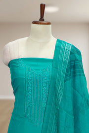 Silk Churidar Material with Stone & Embroidery Work
