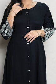Women  Embroidered  A-line Kurti