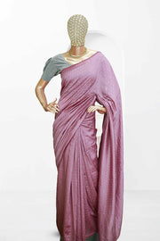 Fancy Vichitra Saree – Silver Glitter Elegance