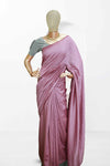 Fancy Vichitra Saree – Silver Glitter Elegance