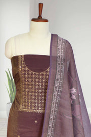 Silk Churidar Material – Elegant Floral Charm