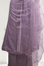 Silk Churidar Material –  Floral Thread & Sequins Work