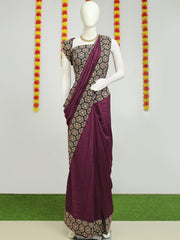 Fancy Georgette Saree - Ajrakh Print with Blouse