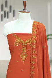 Elegant Threadwork Georgette Churidar Material
