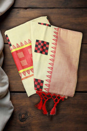 Elegant Tissue Mural Kerala Set Saree