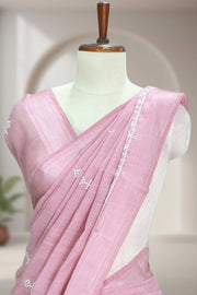 Fancy Cotton Saree with Silver Shine Border