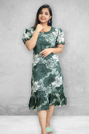 Night Dress-Semi Chiffon