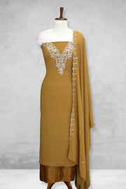 Georgette Churidar Material-Embroidery Thread