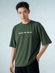 Hog & Fog Five Sleeve T-Shirt with Front & Back Letter Print