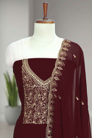 Embroidered Georgette Unstitched Dress Material