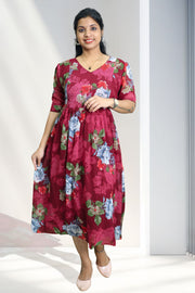 Printed Chiffon Feeding Top