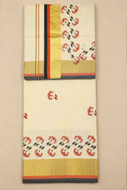 Mural Heritage Tissue Kerala Set Saree