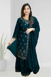 Elegant Georgette Churidar Set– Thread Work Edition