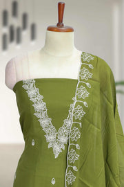 Silk Churidar Material-Embroidery Thread