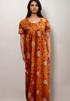 Printed Cotton Nighty with Stylish Cut