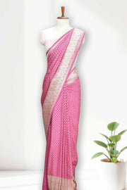 Banarasi Silk Saree with Body Butta & Border Design