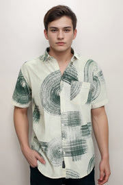 Men’s Casual Cotton Shirt – Printed Design