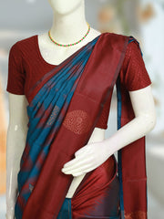 Soft Silk Dresscode Saree - Body Butta with Contrast Border - ₹630/-