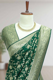 Banarasi Silk Saree with Jaal Design