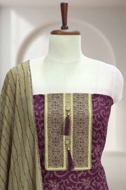 Cotton Churidar Material with Sequins & Thread Work