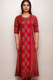 Ajrakh Print Cotton Nighty