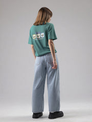 Loopknit Short Top with Printed Design