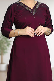 Women Embellished A-line Kurti
