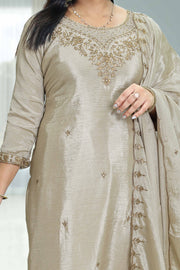 Silk Churidar with Stone Work