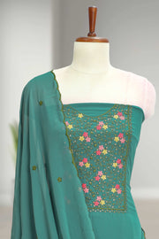 Georgette Churidar Material – Embroidery & Sequins Work