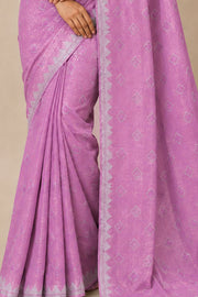 Fendi Silk Stone-Work Saree