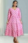 Printed Cotton Feeding Top with V-Neck