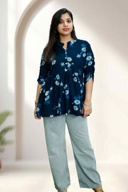 Cotton Short Kurti – Floral Charm
