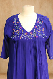 Sequin Cut Bead Georgette Long Top