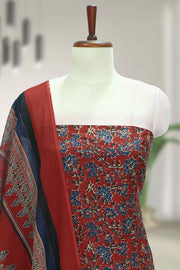 Cotton Churidar Material with Kalamkari Print