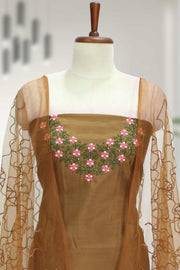 Elegant Silk Churidar Material-Floral Print