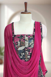 Cotton Churidar Material – Button Work & Print