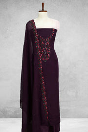 Silk Churidar Material-Floral Thread