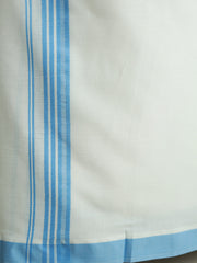 Cool Cot Cotton Mix Double White Dhoti For Men - 349/-