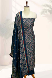 Elegant Ajrakh Print Modal Silk Churidar Set