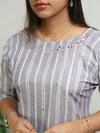 "Elegant Cotton Kurti with 3/4th Sleeves & Round Neck - ₹283"