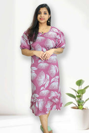 Night Dress-Floral Print