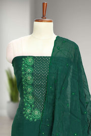 Silk Churidar Material-Sequins Work