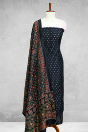 Silk Churidar Material with Button & Butta Work