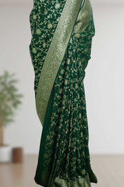 Banarasi Silk Saree with Jaal Design