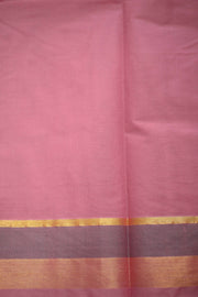Handloom Cotton Saree – Small Thread Butta with Contrast Border