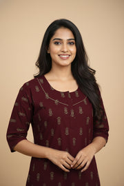 Cotton Nighty – Print with Yoke Design