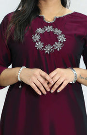 Rangeela Silk Flared Top – Beads & Sequins Work