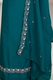 Silk Churidar Material – Floral Elegance