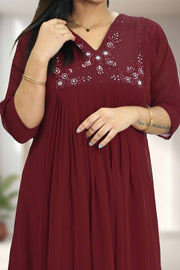 Flared Kurti – Cut Bead, Sequins & Stone Work