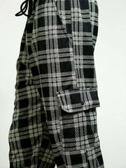 MEN'S CHECKER PLAID TRACK PANTS-399/- [ JOGGER ]